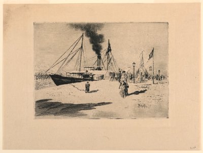 Rzucony w Trouville autorstwa Felix Hilaire Buhot