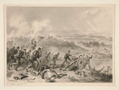 Bitwa pod Gettysburgiem autorstwa Felix O. C. Darley