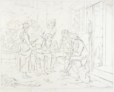 (Rip Van Winkle, ilustracja) Rip opowiadający swoją bajeczną historię autorstwa Felix Octavius Carr Darley