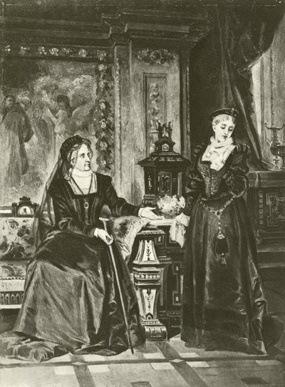 Wszystko dobre, co się dobrze kończy. Akt I, Scena III (wklęsłodruk) autorstwa Felix Octavius Carr Darley
