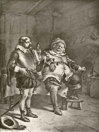 Pierwsza część Król Henryk IV. Akt III, Scena III (wklęsłodruk) autorstwa Felix Octavius Carr Darley