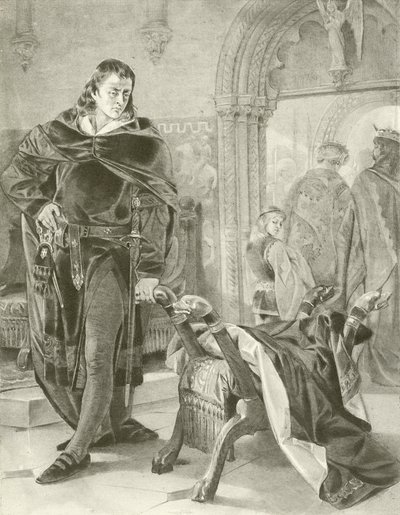 Mała wioska. Akt I, Scena II (wklęsłodruk) autorstwa Felix Octavius Carr Darley