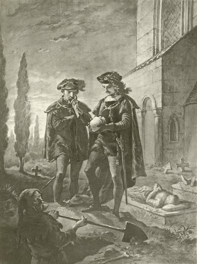 Mała wioska. Akt V, Scena I (wklęsłodruk) autorstwa Felix Octavius Carr Darley