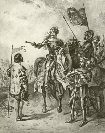 Król Henryk V. Akt IV, Scena VII (wklęsłość) autorstwa Felix Octavius Carr Darley