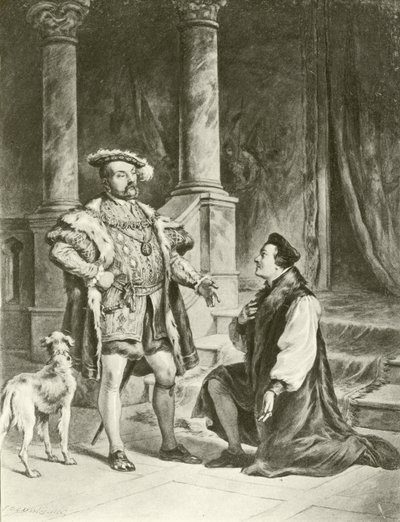 Król Henryk VIII. Akt V-scena I (wklęsłodruk) autorstwa Felix Octavius Carr Darley