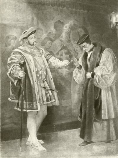 Król Henryk VIII. Akt V, Scena I (wklęsłodruk) autorstwa Felix Octavius Carr Darley