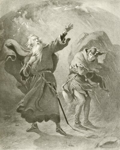 Król Lear. Akt III, Scena II (wklęsłodruk) autorstwa Felix Octavius Carr Darley