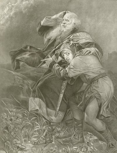 Król Lear. Akt III, Scena II (wklęsłodruk) autorstwa Felix Octavius Carr Darley