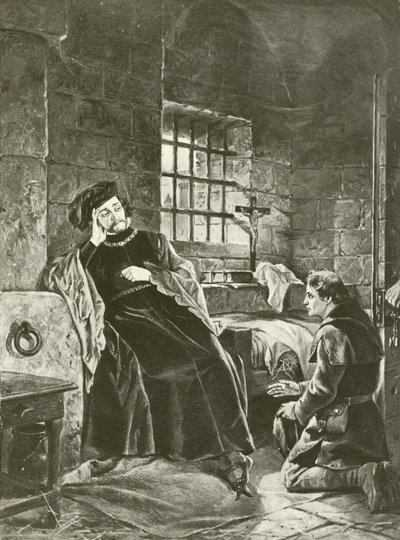 Król Ryszard Drugi. Akt V, Scena V (wklęsłodruk) autorstwa Felix Octavius Carr Darley