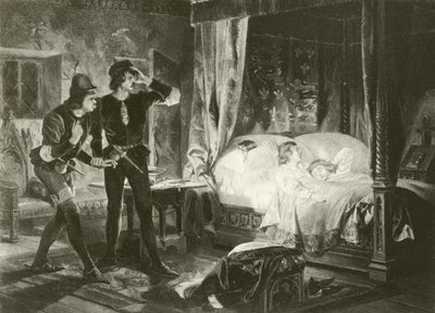 Król Ryszard III. Akt IV-Scena III (grawiura) autorstwa Felix Octavius Carr Darley