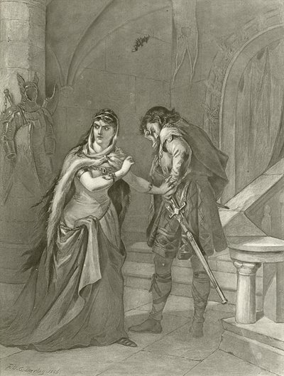Makbet. Akt II, Scena II (wklęsłodruk) autorstwa Felix Octavius Carr Darley