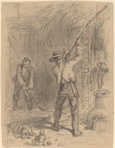 Mężczyzna bijący autorstwa Felix Octavius Carr Darley