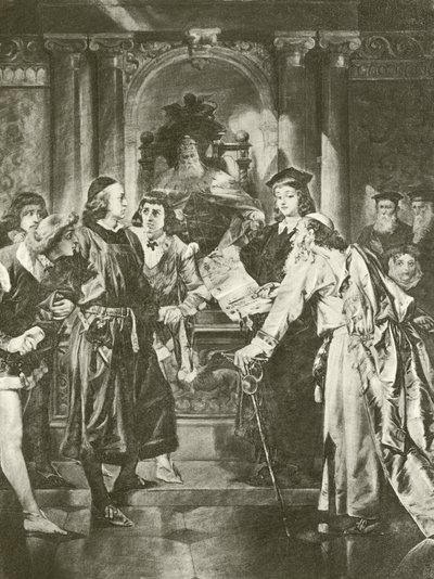 Kupiec wenecki. Akt IV-Scena I (wklęsłodruk) autorstwa Felix Octavius Carr Darley