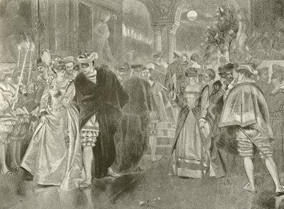 Wiele hałasu o nic. Akt II, Scena I (wklęsłodruk) autorstwa Felix Octavius Carr Darley