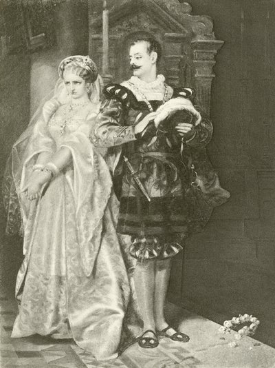 Wiele hałasu o nic. Akt IV-Scena I (wklęsłodruk) autorstwa Felix Octavius Carr Darley