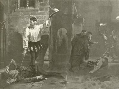 Otello. Akt V, Scena I (wklęsłodruk) autorstwa Felix Octavius Carr Darley