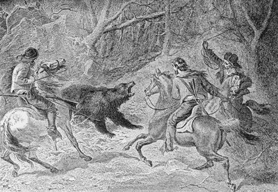 Roping a Grizzly, ilustracja z „Harper