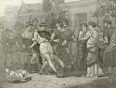 Komedia błędów. Akt IV, Scena IV (wklęsłodruk) autorstwa Felix Octavius Carr Darley