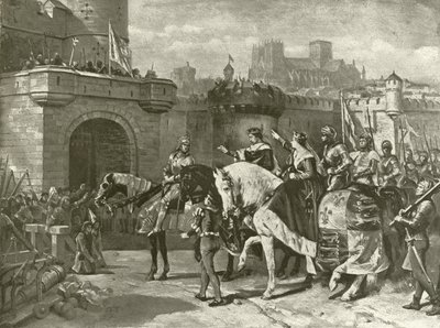 Trzecia część Henryka VI. Akt II, Scena II (wklęsłodruk) autorstwa Felix Octavius Carr Darley