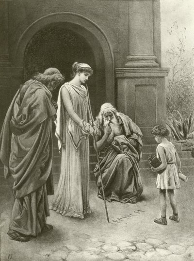 Tytusa Andronika. Akt IV-Scena I (wklęsłodruk) autorstwa Felix Octavius Carr Darley
