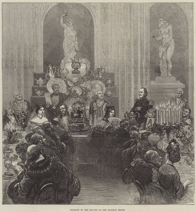 Bankiet Burmistrzów w Mansion House autorstwa Felix Regamey