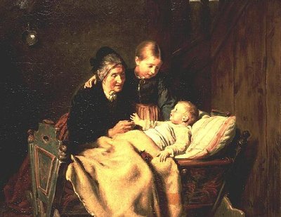 Centrum uwagi (olej na płótnie) autorstwa Felix Schlesinger