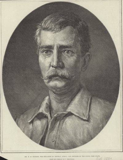 Henry Morton Stanley (grawerunek) autorstwa Felix Stone (after) Moscheles