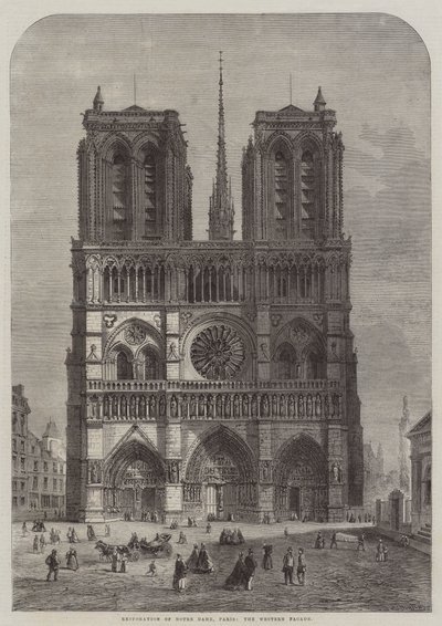 Renowacja Notre Dame w Paryżu, Fasada Zachodnia autorstwa Felix Thorigny