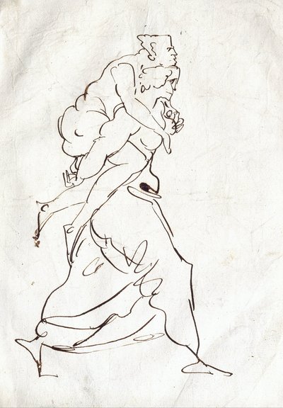 Eneasz i Anchises autorstwa Ferdinand Victor Eugene Delacroix