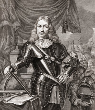 Cornelis Maartenszoon Tromp, wg ryciny Lamberta Visschera z obrazu Ferdinanda Bola autorstwa Ferdinand Bol
