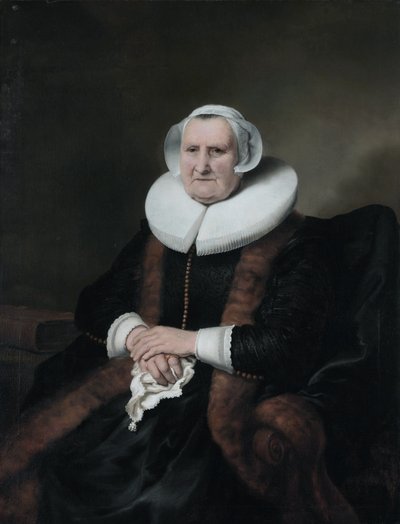 Portret Elisabeth Jacobsdr. Bas (1571-1649) autorstwa Ferdinand Bol