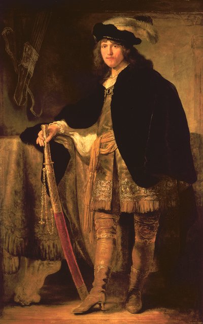 Portret młodzieńca z mieczem, ok. 1635-40 autorstwa Ferdinand Bol