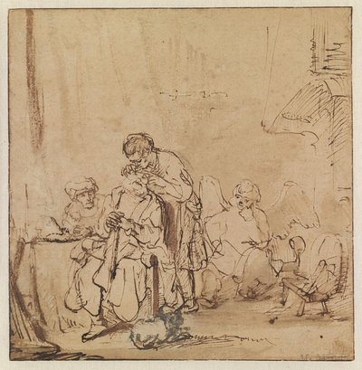 Uzdrowienie Tobita autorstwa Ferdinand Bol