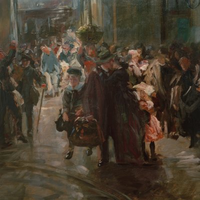 Na dworcu kolejowym autorstwa Ferdinand Brutt