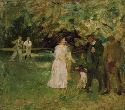 Rozmowa w parku autorstwa Ferdinand Brutt