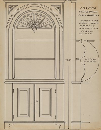 Szafka narożna autorstwa Ferdinand Cartier