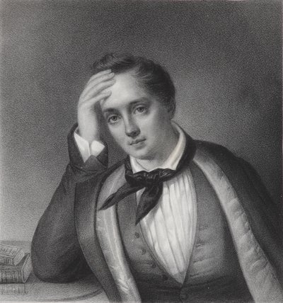 Portret poety Jewgienija Abramowicza Baratyńskiego 1800-1844, lata 30. XIX wieku autorstwa Ferdinand Chevalier