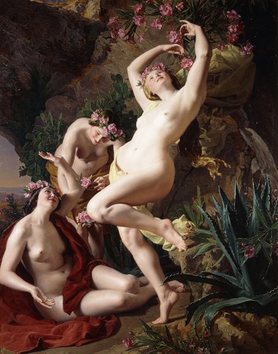 Nimfy z Odysei Homera; Nimfy z Odysei Homera, 1856 autorstwa Ferdinand Georg Waldmuller