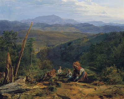 Wienerwald z zamkiem Wildegg autorstwa Ferdinand Georg Waldmuller