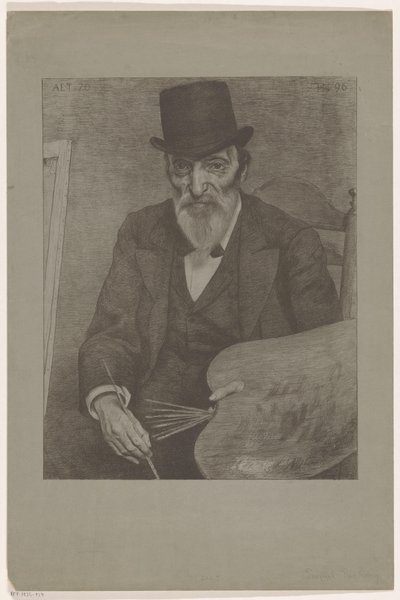 Portret Hendrika Valkenburga Słynni współcześni naszkicowani do życia (oryginalny tytuł serii) autorstwa Ferdinand Hart Nibbrig (signed by artist)