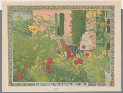 Dwie kobiety z dzieckiem W pierwszych dniach życia (tytuł na obiekcie) autorstwa Ferdinand Hart Nibbrig