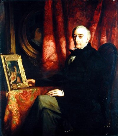 Portret kolekcjonera dzieł sztuki Nicolausa Hudtwalckera, 1852 autorstwa Ferdinand Heilbuth