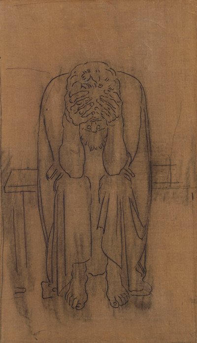 Mroczny geniusz; Geniusz Dunklera, 1891-2 autorstwa Ferdinand Hodler