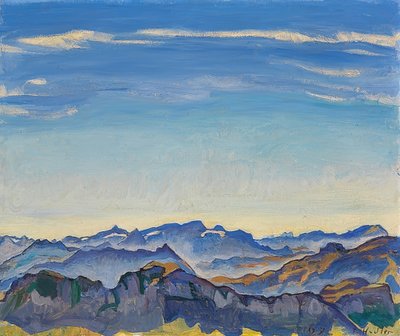 Alpy Vaud z Rochers de Naye. 1917 autorstwa Ferdinand Hodler