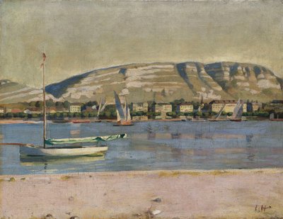 Port w Genewie i Saleve, 1878 autorstwa Ferdinand Hodler