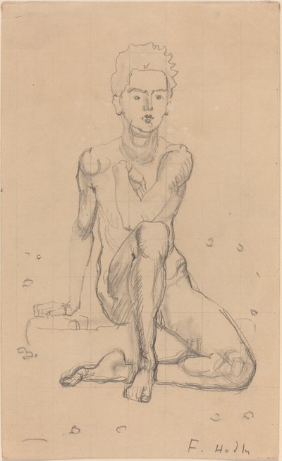 Hector pozuje nago autorstwa Ferdinand Hodler