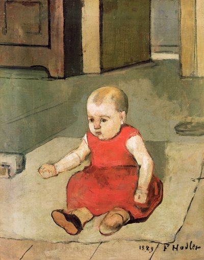 Mały Hektor na podłodze, 1889 autorstwa Ferdinand Hodler