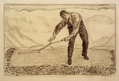 Kosiarka w polu autorstwa Ferdinand Hodler