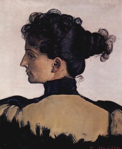 Portret Berthe Jacques, żony artysty autorstwa Ferdinand Hodler