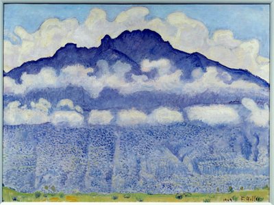 Schynige platte (górski krajobraz w Oberlandzie, Alpy Szwajcarskie). Obraz Ferdinanda Hodlera (1833-1918) Ec. Podążać. autorstwa Ferdinand Hodler